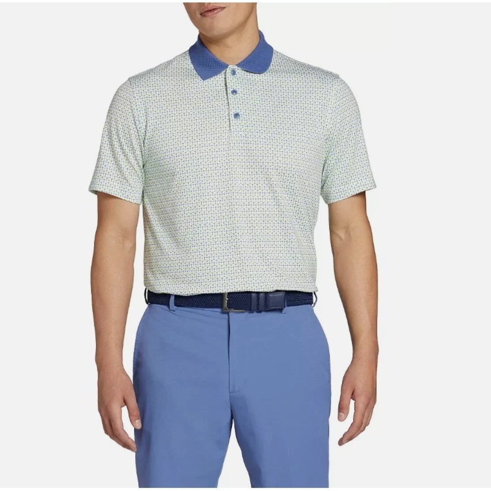 Walter Hagen® (Men's MEDIUM) Clubhouse™‎ 19th Hole Polo in Nineteenth White/Lime